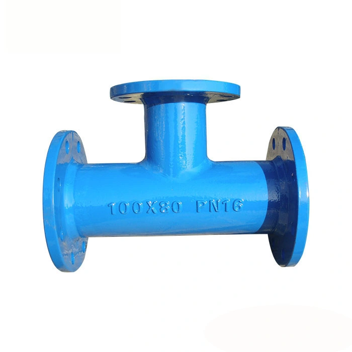 Awwa C110 Di Ductile Iron Flanged Pipe Fitting Equal Tee