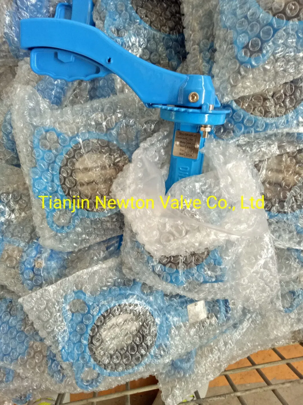 Through Shaft (with pin) Pn10 Pn16 API609 150lb ANSI DIN JIS Universal Flange Wafer Type Butterfly Valve As2129 Table E/D Hand Lever Handle