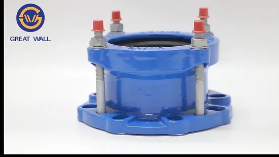 Ограничительный фланцевый переходник из ковкого чугуна для труб из ПВХ HDPE