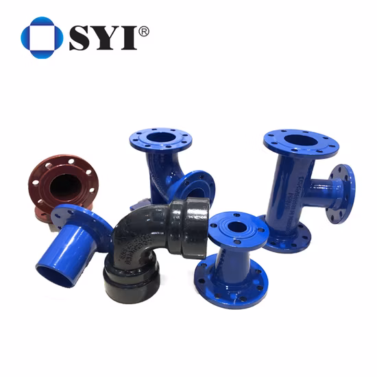 Syi ISO 2531 En 545 En598 Awwa C110 фланцевые фитинги из ковкого чугуна для водопровода